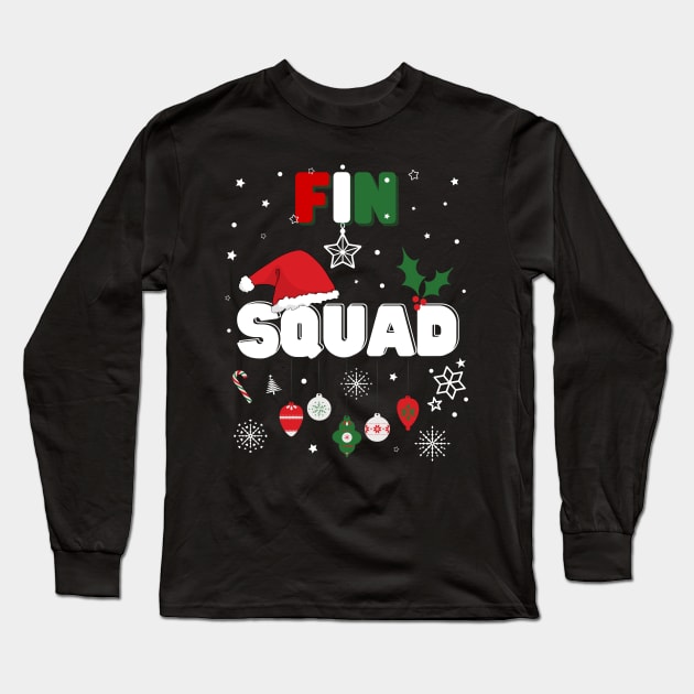 FIN Squad Festive Christmas Finance Accounting CPA Cute Long Sleeve T-Shirt by AimArtStudio